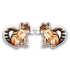 2x Small Cute Chipmunk