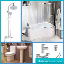 Shaped bathroom suite - p,