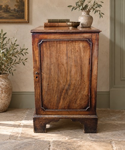 Antique georgian mahogany pot - georgian,