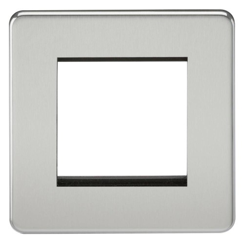 Screwless modular faceplate - 2g,