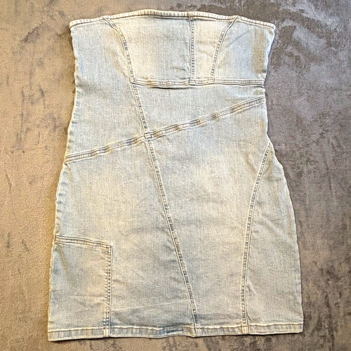 Zara strapless denim bodycon - strapless,