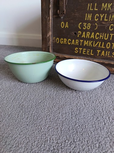 Vintage enamel metal - vintage,