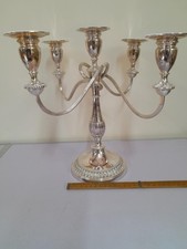Quality Vintage "VINERS of Sheffield" Alpha Silver Plated 5 Branch Candelabra 