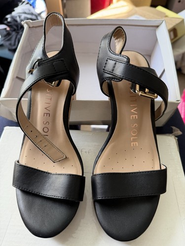 High heel black strappy - heel,