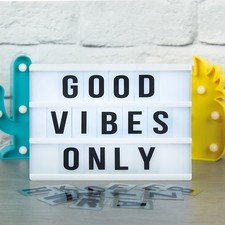 LED Light Box Retro 3 Row Cinematic Home Room Decor Table Light Christmas Gift