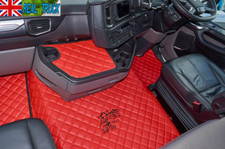 ECO LEATHER FLOOR SET -RED compatible SCANIA R SERIES NEW GENERATION [ 2017 + ]
