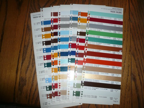 1977 commercial truck colors - commercial,