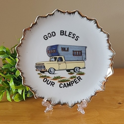 Vintage god bless - vintage, camper'