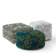 William Morris Pouffe Classic Floral Pattern Design – 3 Elegant Style Options