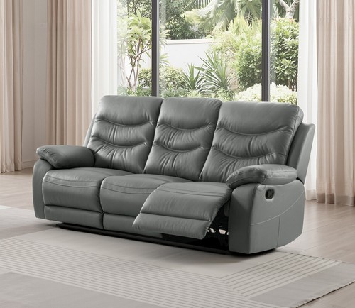 Dark grey italian leather - grey,