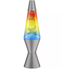 Lava 14.5in Rainbow Glitz Lamp - Yellow & Silver
