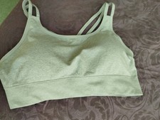 BNWOT F & F Grey Stretch Double Strap Bra With Removable Pads Sz L