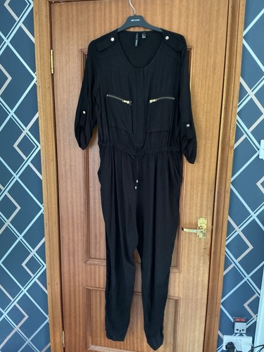 Mango black jumpsuit size - mango,