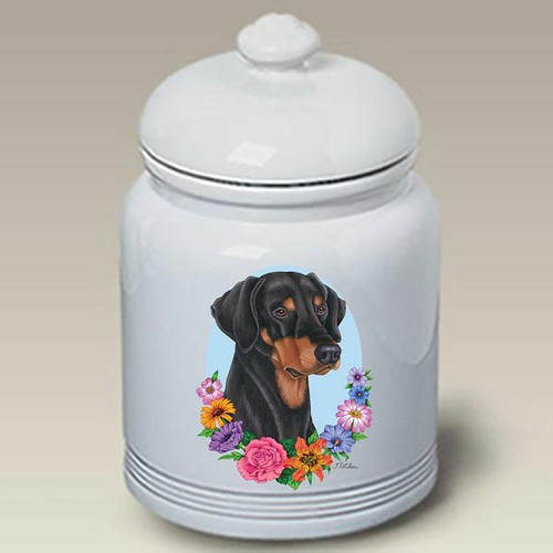 Doberman black tan - doberman, &