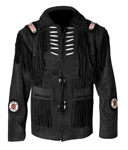 Men black suede - suede, cowboy