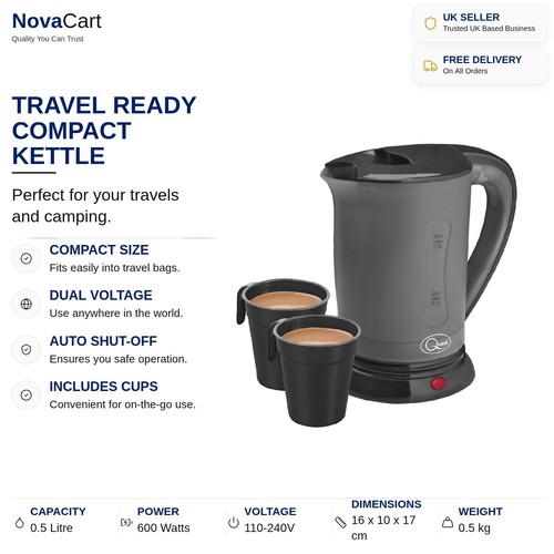 Compact travel kettle - compact,