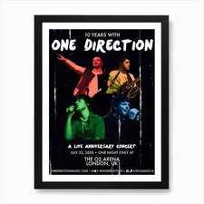 One Direction Concert Poster Art Pr Framed Wall Art Poster Canvas Print Picture