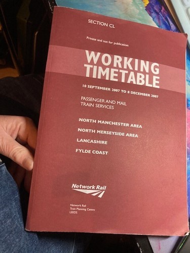 Network rail working timetable - network,