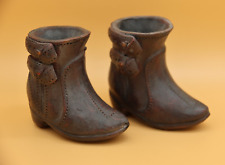 Pair Of Miniature Pottery Boots