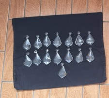15 Chandelier Leaf Prisms Crystals Large Glass Drops