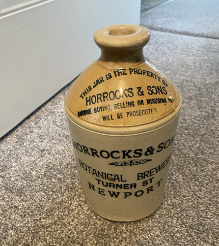 Antique stoneware flagon - antique,