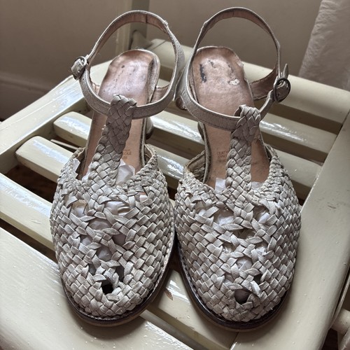 Genuine leather vintage white - leather,