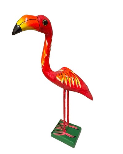 Tall red flamingo - tall, statue