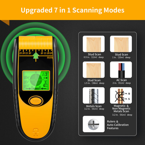 Stud finder wall scanner in - finder, 7