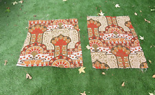 Textiles Fabrics Heals Cotton David Bartle 1974 Water Garden 2 x scrap Fabric.