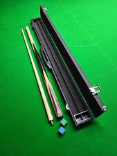 2-piece Centre Jointed Pool Cue, Black Hard Case & 2 Chalks. Great Set! NEW