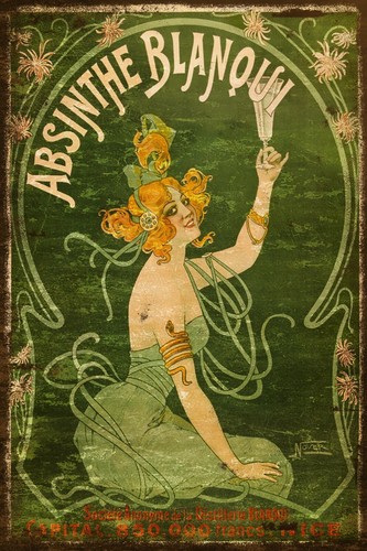 Absinthe blanqui advert aged - advert,