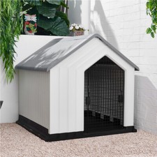 XL Large Plastic Dog Kennel Pet House Weatherproof Indoor Outdoor Animal Shelter