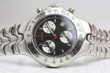 Ebel Sportwave Split-Seconds Chronograph Quartz Mens Watch, Black Dial, 9251641