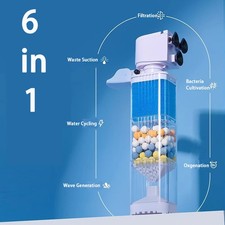 6 in 1 Aquarium Fish Tank Filter Water Pump Internal Purifier Oxygen Wave Maker