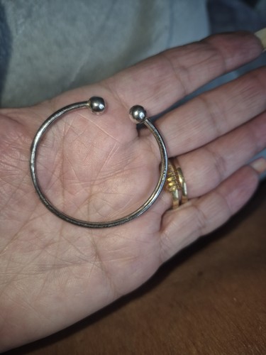 Silver babys torque bangle - silver,