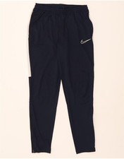 NIKE Mens Dri Fit Tracksuit Trousers Medium  Navy Blue Colourblock XX07
