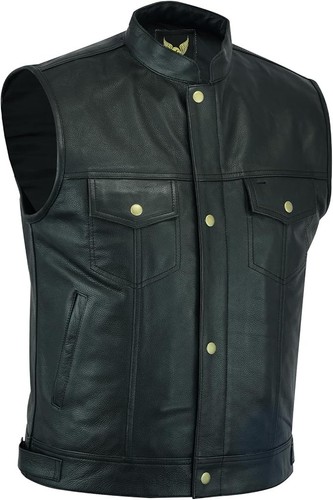 Mens genuine leather biker - genuine,