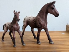 Schleich Apaloosa mare & foal