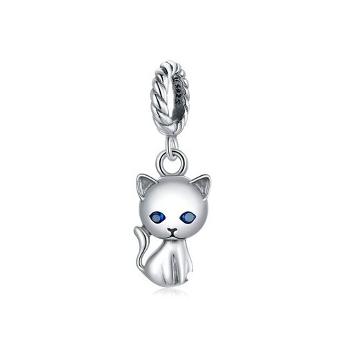 Blue eyed kitten pendant - eyed,