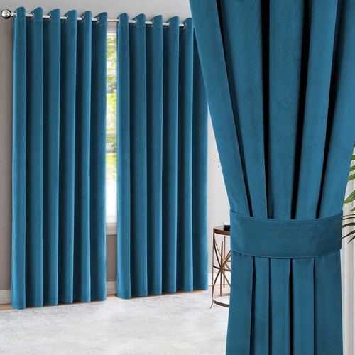 Heavy velvet curtains eyelet - curtains,