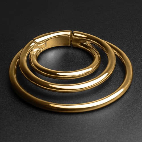 Multi hoop gold pvd - multi, magnetic