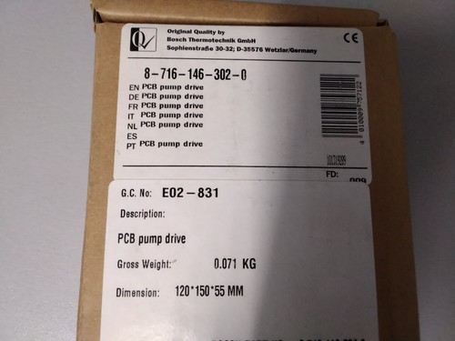 Worcester bosch pcb pump - pcb, drive