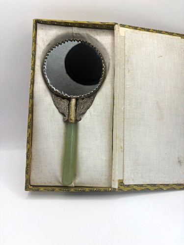 Vintage handheld mirror - handheld,