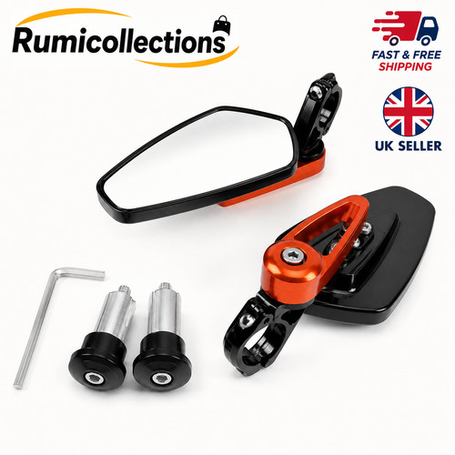 Orange cnc aluminium bar end - bar,