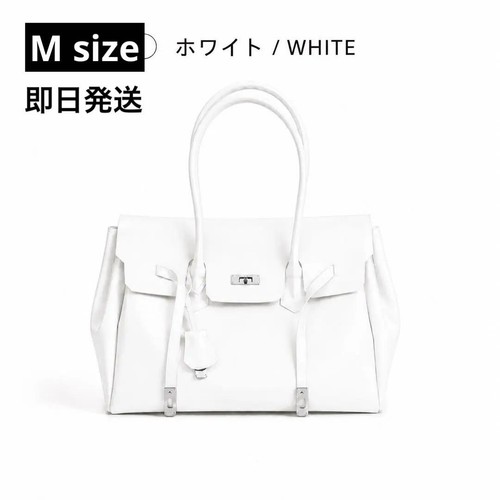 White pvc jelly tote bag - pvc,