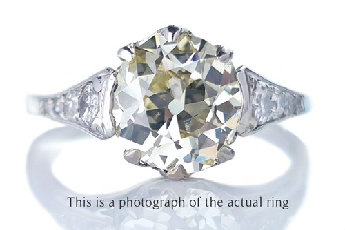 Antique edwardian old mine cut - old,