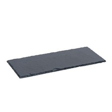 Rectangle Slate Dinner Plate Rustic Dining Table Place Setting 29 x 12cm Grey