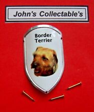 BORDER TERRIER (DOG)WALKING / HIKING STICK BADGE  / MOUNT   NEW IN PACKET
