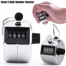 2x 4 Digit Counting Manual Hand Tally Number Counter Mechanical Click Clicker