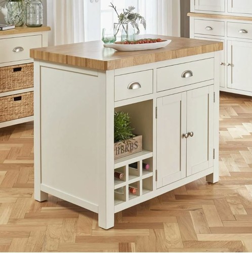 Kitchen island with solid oak - island,